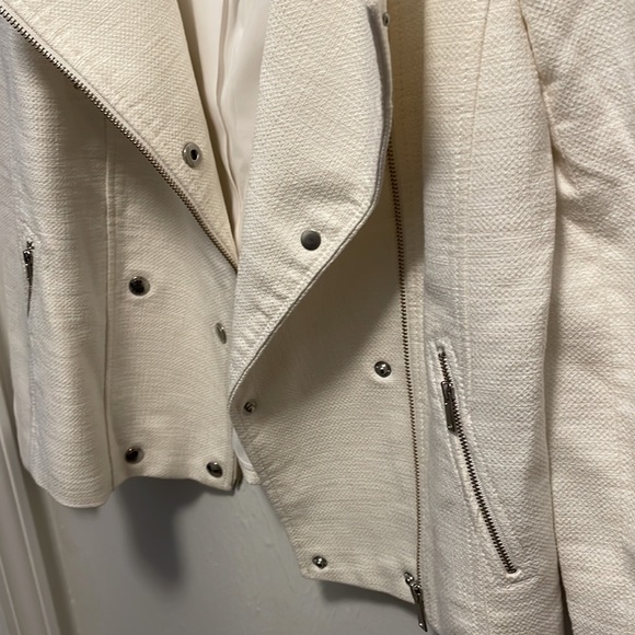 Cream Colored Banana Republic Moto Jacket - Picture 2 of 8